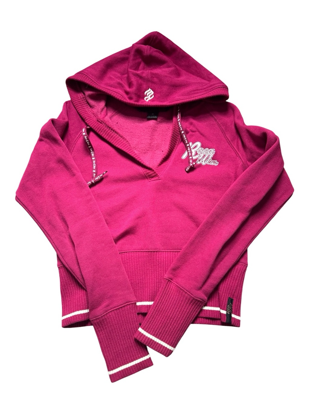 RocaWear Hooded Pink and White Sweater